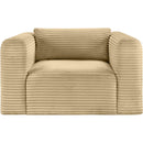 Meridian Shaggy Camel Corduroy Performance Fabric Arm Chair IMAGE 3