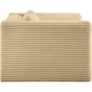 Meridian Shaggy Camel Corduroy Performance Fabric Arm Chair IMAGE 4