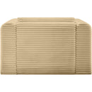 Meridian Shaggy Camel Corduroy Performance Fabric Arm Chair IMAGE 5