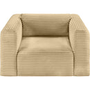 Meridian Shaggy Camel Corduroy Performance Fabric Arm Chair IMAGE 6