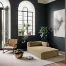 Meridian Shaggy Camel Corduroy Performance Fabric Chaise IMAGE 2