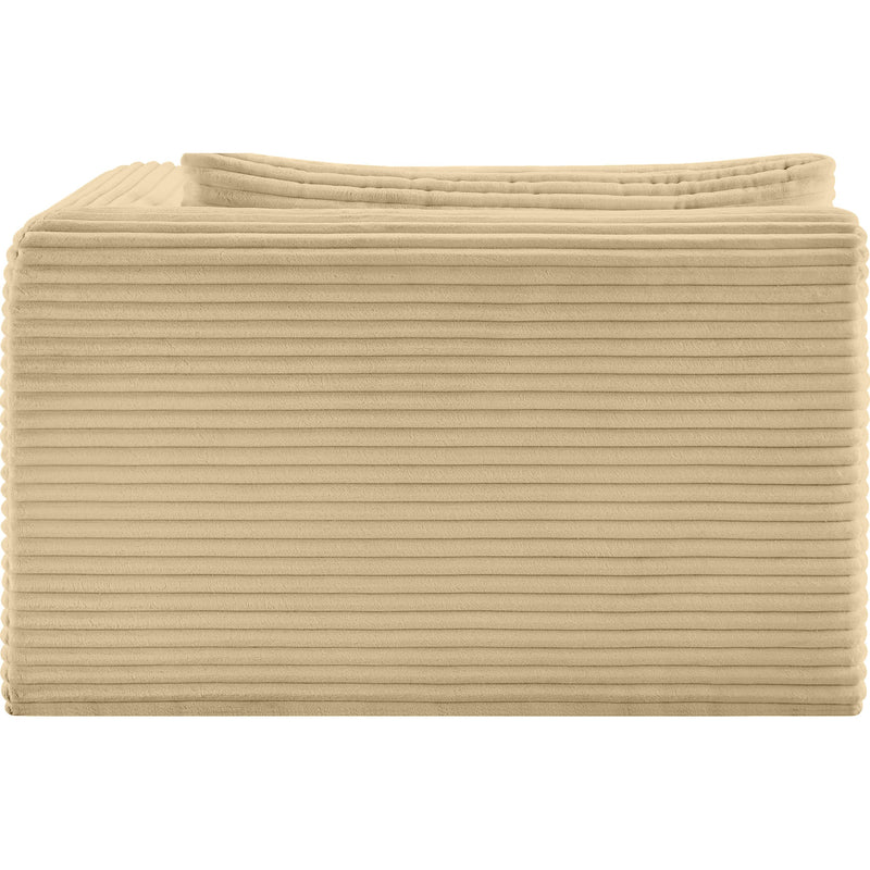 Meridian Shaggy Camel Corduroy Performance Fabric Chaise IMAGE 4