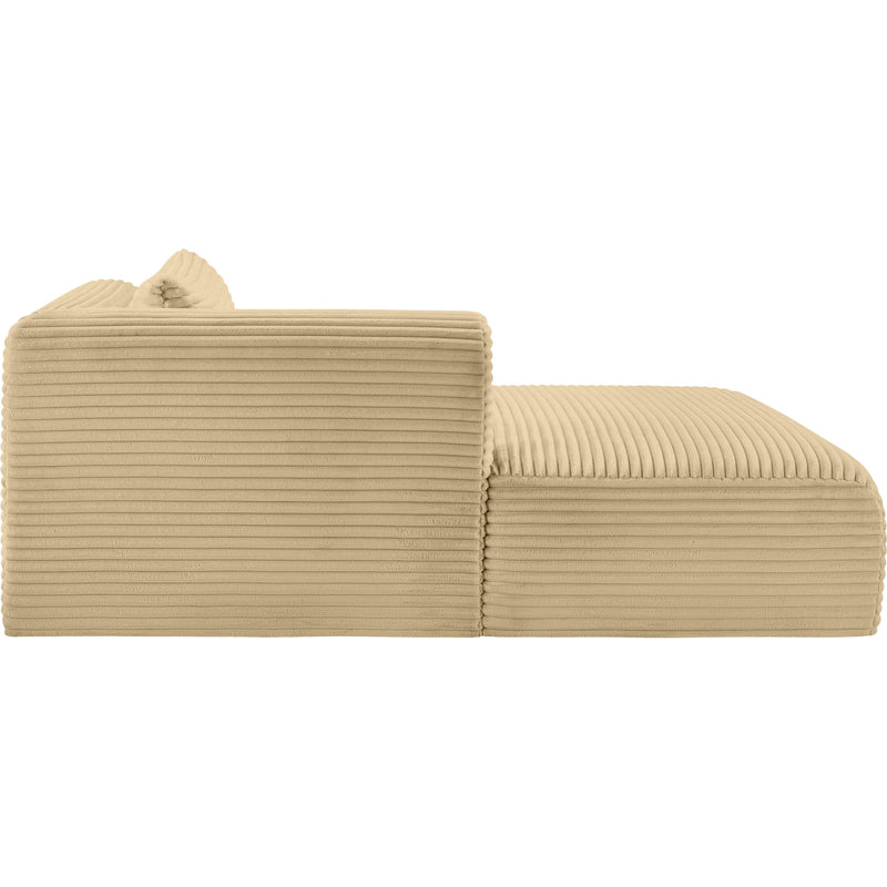 Meridian Shaggy Camel Corduroy Performance Fabric Chaise IMAGE 5