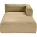 Meridian Shaggy Camel Corduroy Performance Fabric Chaise IMAGE 6
