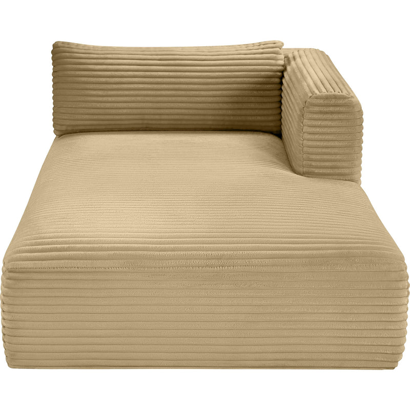 Meridian Shaggy Camel Corduroy Performance Fabric Chaise IMAGE 6