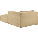 Meridian Shaggy Camel Corduroy Performance Fabric Chaise IMAGE 7