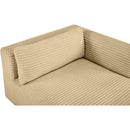 Meridian Shaggy Camel Corduroy Performance Fabric Chaise IMAGE 8
