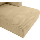 Meridian Shaggy Camel Corduroy Performance Fabric Chaise IMAGE 9