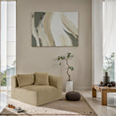 Meridian Shaggy Camel Corduroy Performance Fabric Corner Chair IMAGE 2