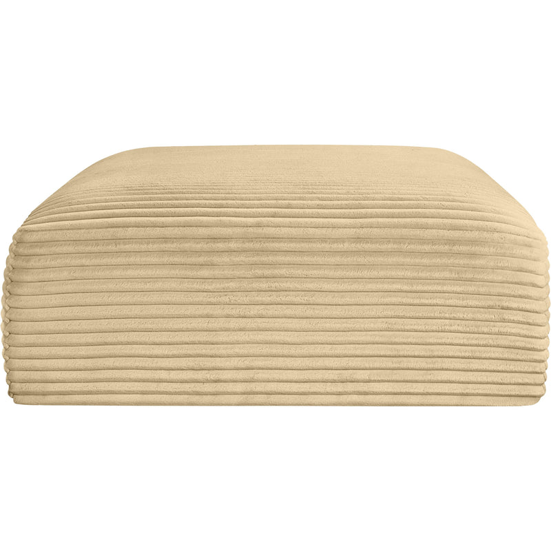 Meridian Shaggy Camel Corduroy Performance Fabric Ottoman IMAGE 3