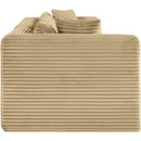 Meridian Shaggy Camel Corduroy Performance Fabric Modular Sofa IMAGE 4