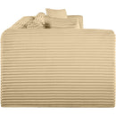 Meridian Shaggy Camel Corduroy Performance Fabric Modular Sofa IMAGE 4
