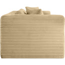 Meridian Shaggy Camel Corduroy Performance Fabric Modular Sofa IMAGE 4