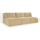 Meridian Shaggy Camel Corduroy Performance Fabric Modular Sofa IMAGE 10