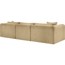 Meridian Shaggy Camel Corduroy Performance Fabric Modular Sectional IMAGE 7