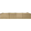 Meridian Shaggy Camel Corduroy Performance Fabric Modular Sectional IMAGE 5