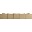 Meridian Shaggy Camel Corduroy Performance Fabric Modular Sectional IMAGE 4