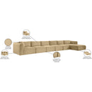 Meridian Shaggy Camel Corduroy Performance Fabric Modular Sectional IMAGE 13