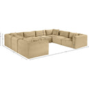 Meridian Shaggy Camel Corduroy Performance Fabric Modular Sectional IMAGE 13