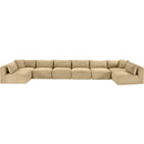 Meridian Shaggy Camel Corduroy Performance Fabric Modular Sectional IMAGE 6