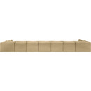 Meridian Shaggy Camel Corduroy Performance Fabric Modular Sectional IMAGE 5