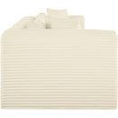 Meridian Shaggy Cream Corduroy Performance Fabric Modular Sofa IMAGE 4
