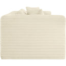 Meridian Shaggy Cream Corduroy Performance Fabric Modular Sofa IMAGE 4
