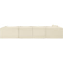 Meridian Shaggy Cream Corduroy Performance Fabric Modular Sectional IMAGE 5