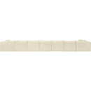 Meridian Shaggy Cream Corduroy Performance Fabric Modular Sectional IMAGE 5