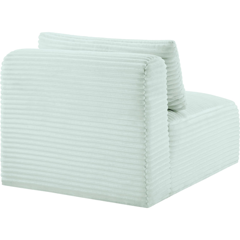 Meridian Shaggy Mint Corduroy Performance Fabric Armless Chair IMAGE 7
