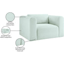 Meridian Shaggy Mint Corduroy Performance Fabric Arm Chair IMAGE 10
