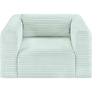 Meridian Shaggy Mint Corduroy Performance Fabric Arm Chair IMAGE 6