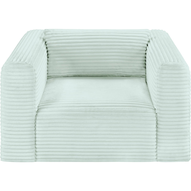 Meridian Shaggy Mint Corduroy Performance Fabric Arm Chair IMAGE 6