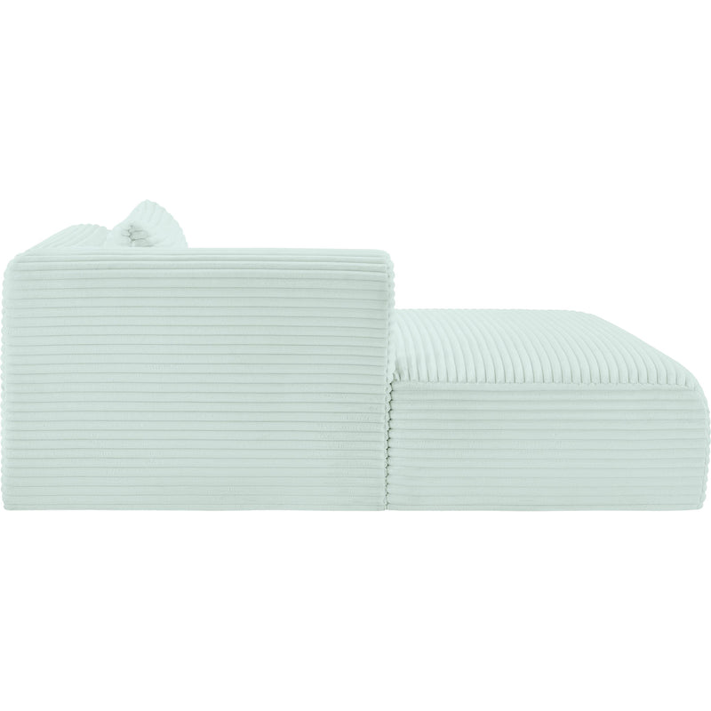 Meridian Shaggy Mint Corduroy Performance Fabric Chaise IMAGE 5