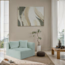 Meridian Shaggy Mint Corduroy Performance Fabric Corner Chair IMAGE 2