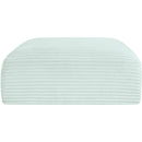 Meridian Shaggy Mint Corduroy Performance Fabric Ottoman IMAGE 3