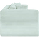 Meridian Shaggy Mint Corduroy Performance Fabric Modular Sofa IMAGE 4