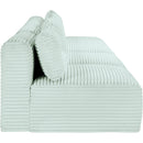 Meridian Shaggy Mint Corduroy Performance Fabric Modular Sofa IMAGE 4