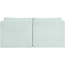 Meridian Shaggy Mint Corduroy Performance Fabric Modular Sofa IMAGE 5