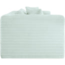 Meridian Shaggy Mint Corduroy Performance Fabric Modular Sofa IMAGE 4