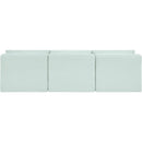Meridian Shaggy Mint Corduroy Performance Fabric Modular Sofa IMAGE 5
