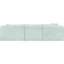 Meridian Shaggy Mint Corduroy Performance Fabric Modular Sectional IMAGE 5