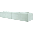 Meridian Shaggy Mint Corduroy Performance Fabric Modular Sectional IMAGE 7