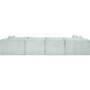 Meridian Shaggy Mint Corduroy Performance Fabric Modular Sectional IMAGE 5