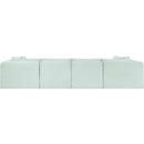Meridian Shaggy Mint Corduroy Performance Fabric Modular Sectional IMAGE 5