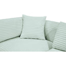 Meridian Shaggy Mint Corduroy Performance Fabric Modular Sectional IMAGE 10