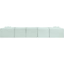 Meridian Shaggy Mint Corduroy Performance Fabric Modular Sectional IMAGE 5