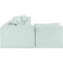 Meridian Shaggy Mint Corduroy Performance Fabric Modular Sectional IMAGE 4