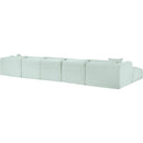 Meridian Shaggy Mint Corduroy Performance Fabric Modular Sectional IMAGE 7