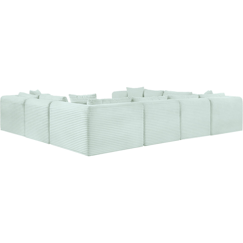 Meridian Shaggy Mint Corduroy Performance Fabric Modular Sectional IMAGE 7